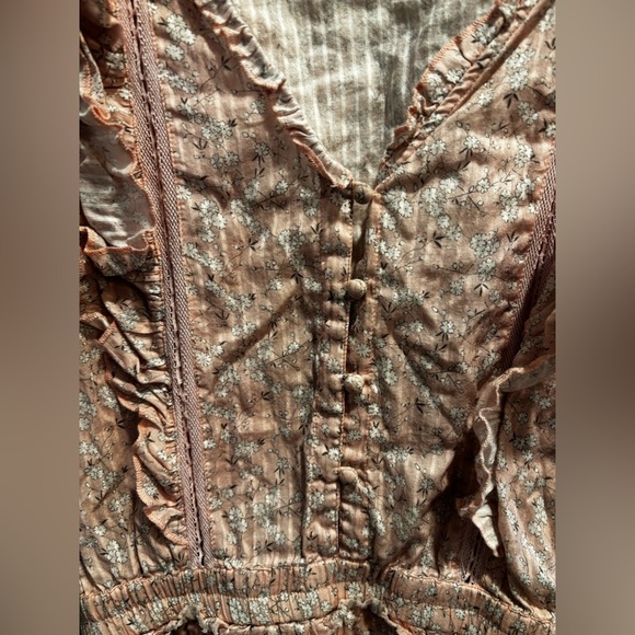 LoveShackFancy Pink Ruffle Mini Dress cottage core large romantic soft delicate - Picture 13 of 16